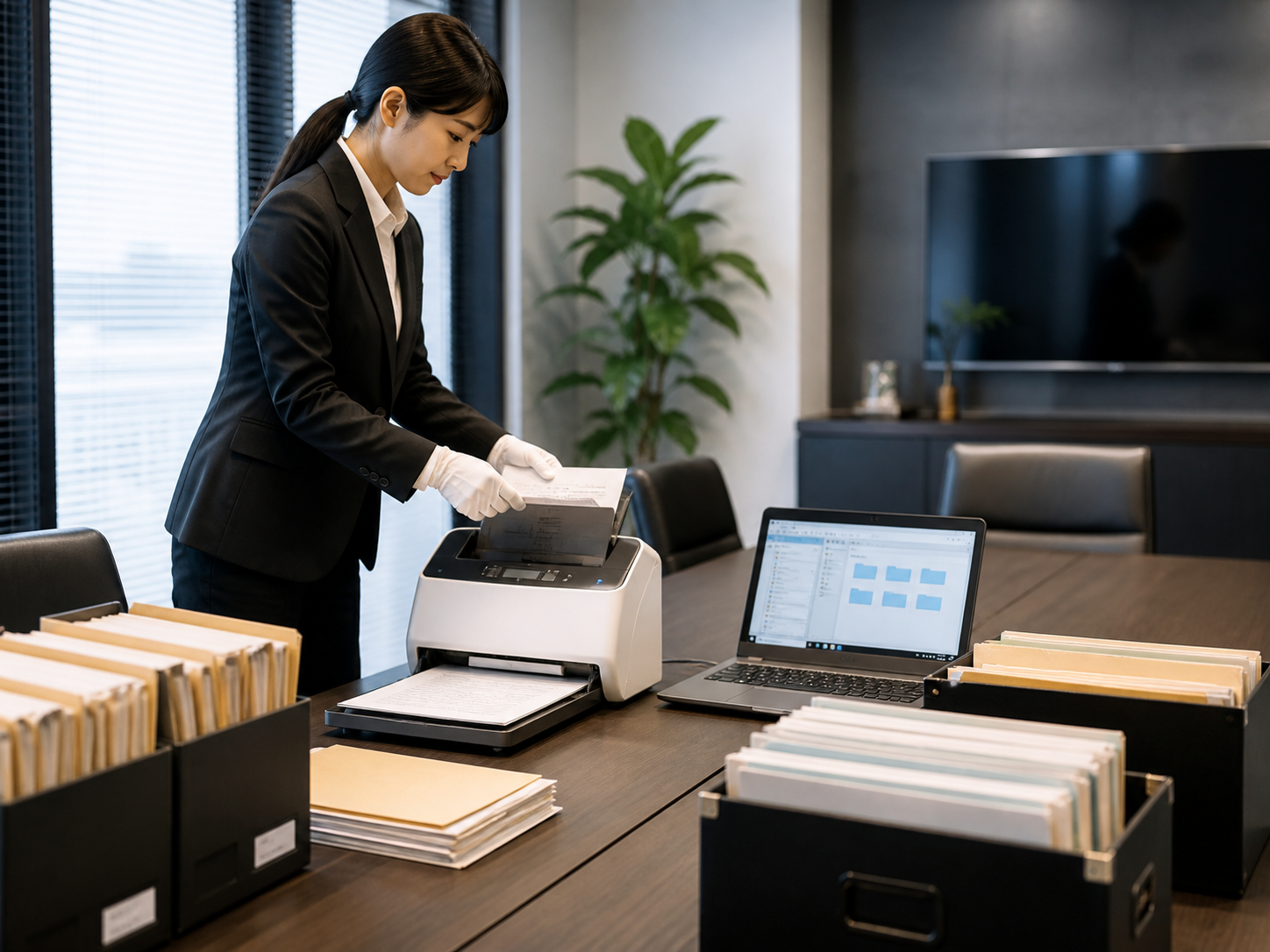 社内完結型スキャン代行の作業イメージ